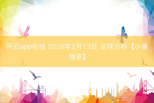 开云app在线 2026年2月13日 足球分析【小鱼独家】